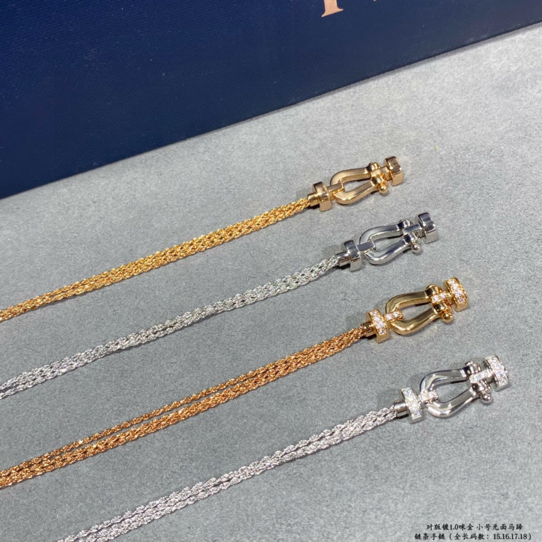 [Spark]FORCE SMALL HORSESHOE  DIAMOND CHAIN ROPE BRACELET