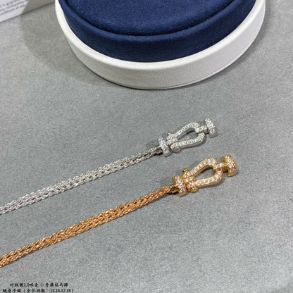 [Spark]FORCE SMALL HORSESHOE  DIAMOND CHAIN ROPE BRACELET