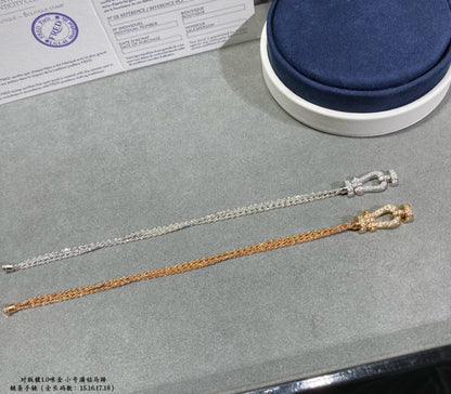 [Spark]FORCE SMALL HORSESHOE  DIAMOND CHAIN ROPE BRACELET