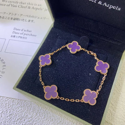 [Spark] CLOVER 5 MOTIF VIOLET BRACELET COLLECTION