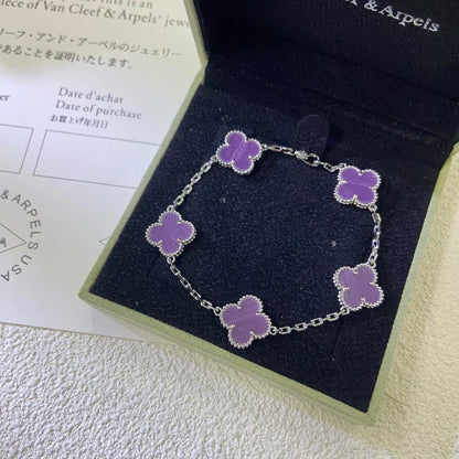 [Spark] CLOVER 5 MOTIF VIOLET BRACELET COLLECTION