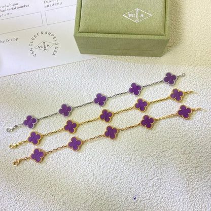 [Spark] CLOVER 5 MOTIF VIOLET BRACELET COLLECTION