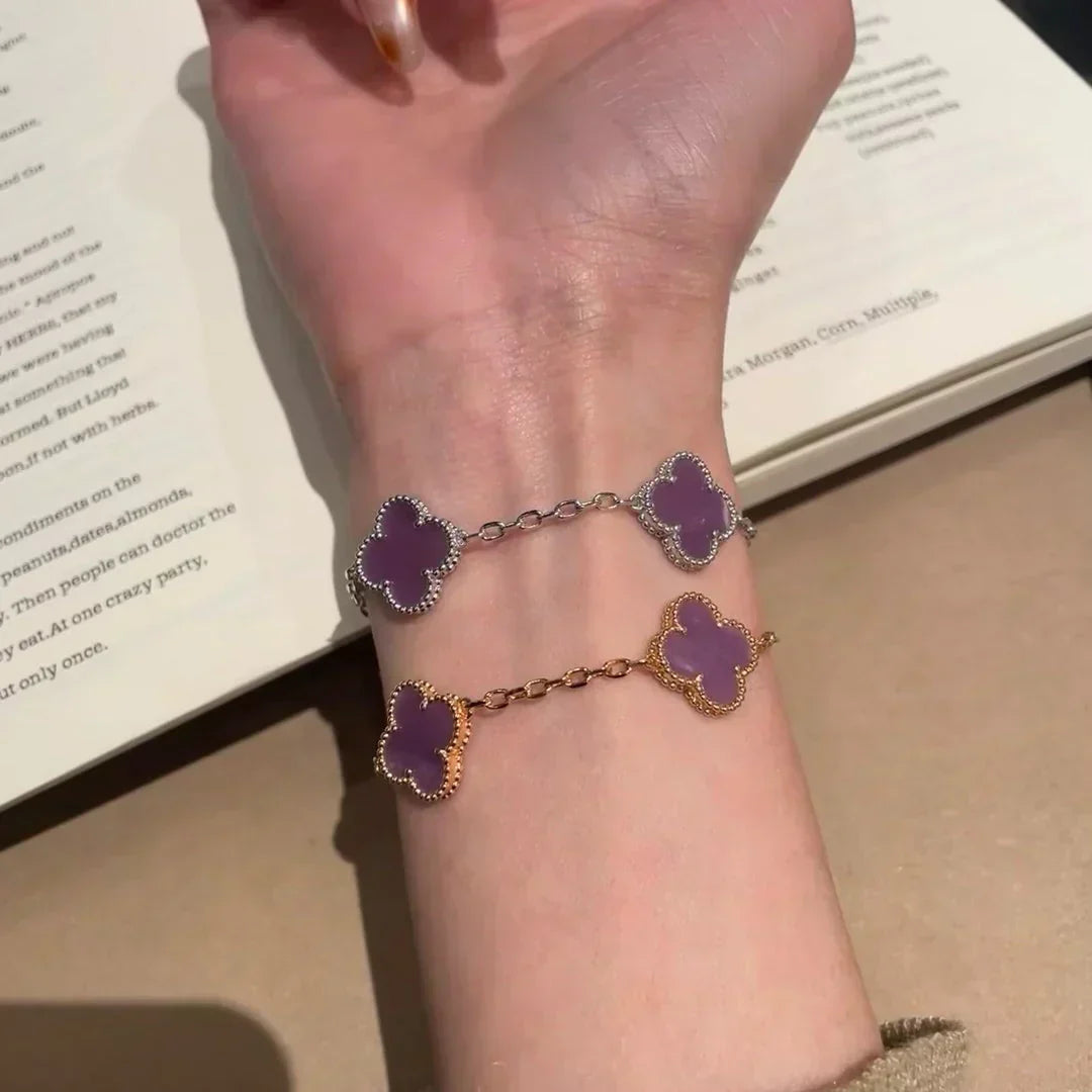 [Spark] CLOVER 5 MOTIF VIOLET BRACELET COLLECTION