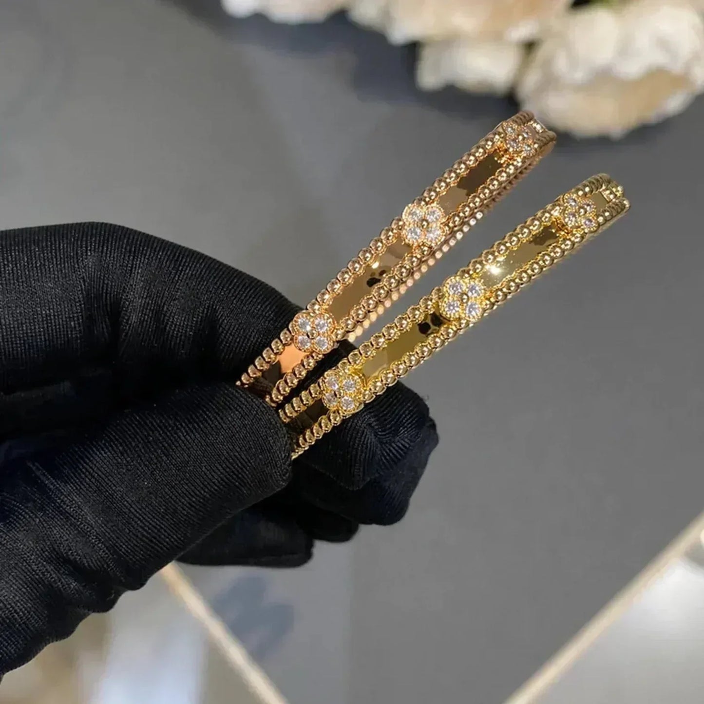 [Spark]CLOVER BRACELET 4MM DIAMONDS