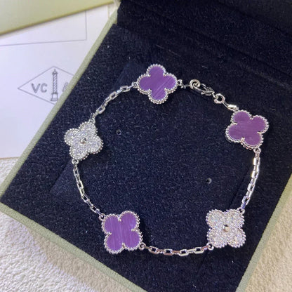 [Spark] CLOVER 5 MOTIF VIOLET BRACELET COLLECTION