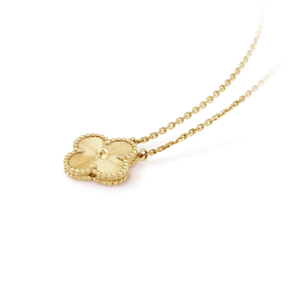 [Spark]CLOVER 15MM LASER NECKLACE