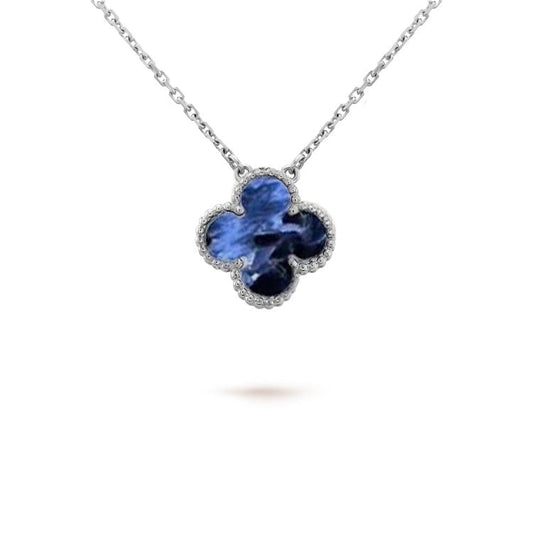 [Spark]CLOVER 15MM PIETERSITE NECKLACE SILVER