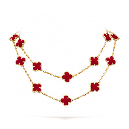 [Spark]CLOVER 20 MOTIFS CARNELIAN NECKLACE