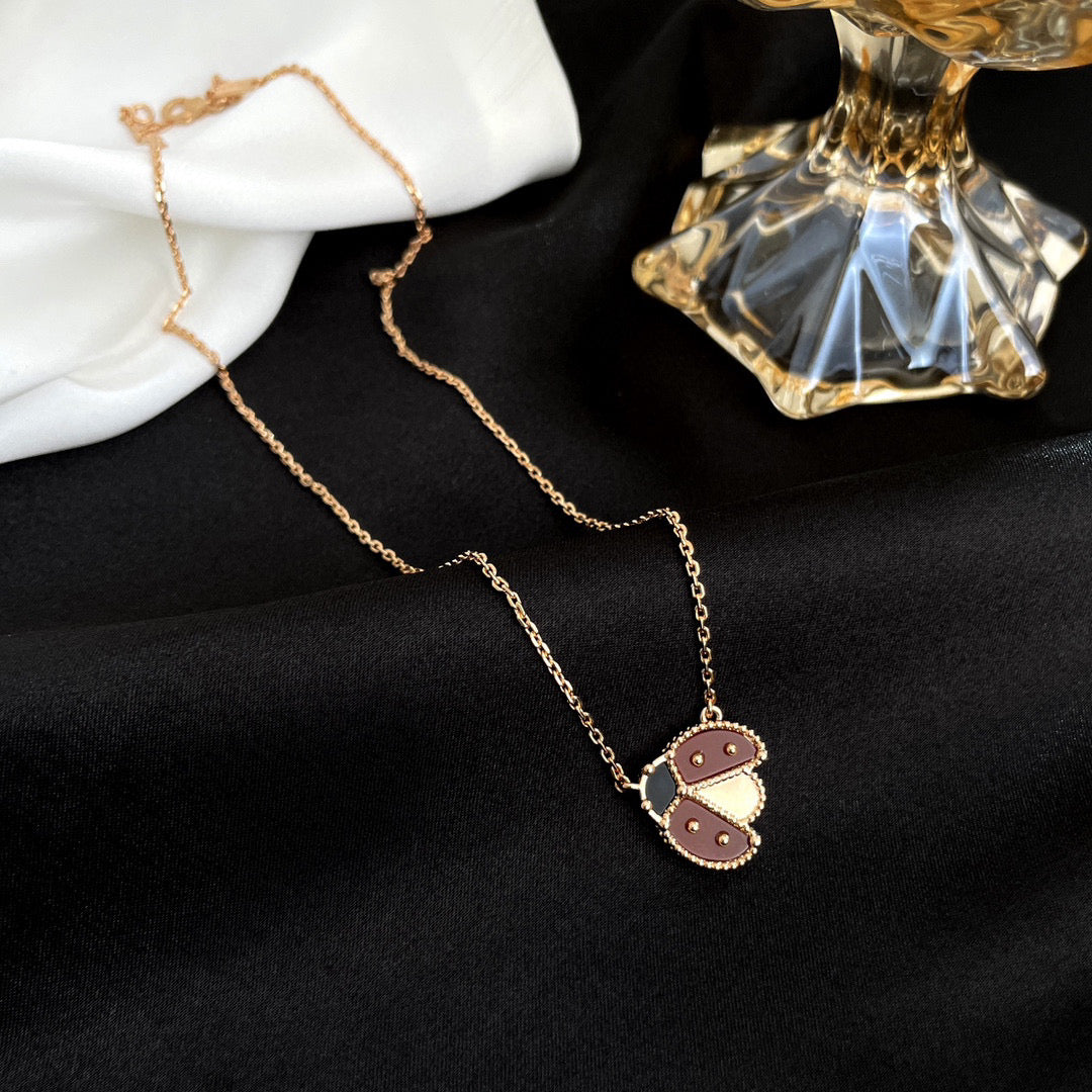 [Spark]LUCKY  CARNELIANS LADYBUG NECKLACE