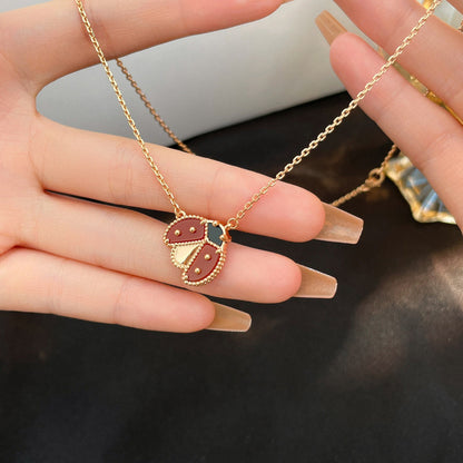 [Spark]LUCKY  CARNELIANS LADYBUG NECKLACE