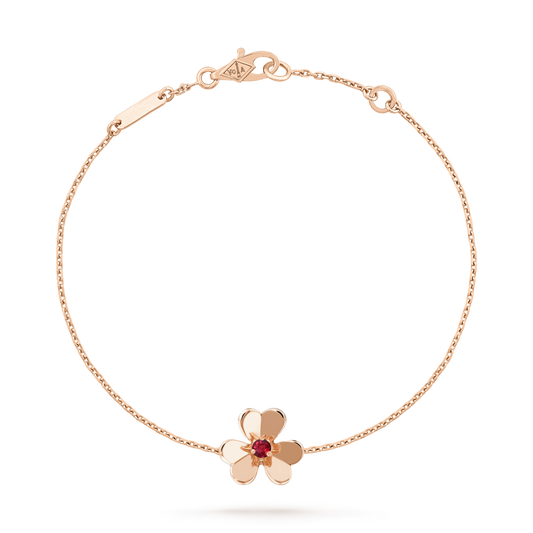 [Spark]FRIVOLE GOLD FLOWER PINK MALACHITE BRACELET
