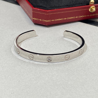 [Spark]LOVE BRACELET 6.1MM 1 DIAMOND OPEN CUFF
