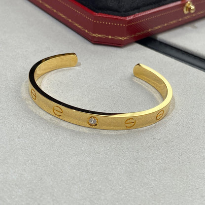 [Spark]LOVE BRACELET 6.1MM 1 DIAMOND OPEN CUFF