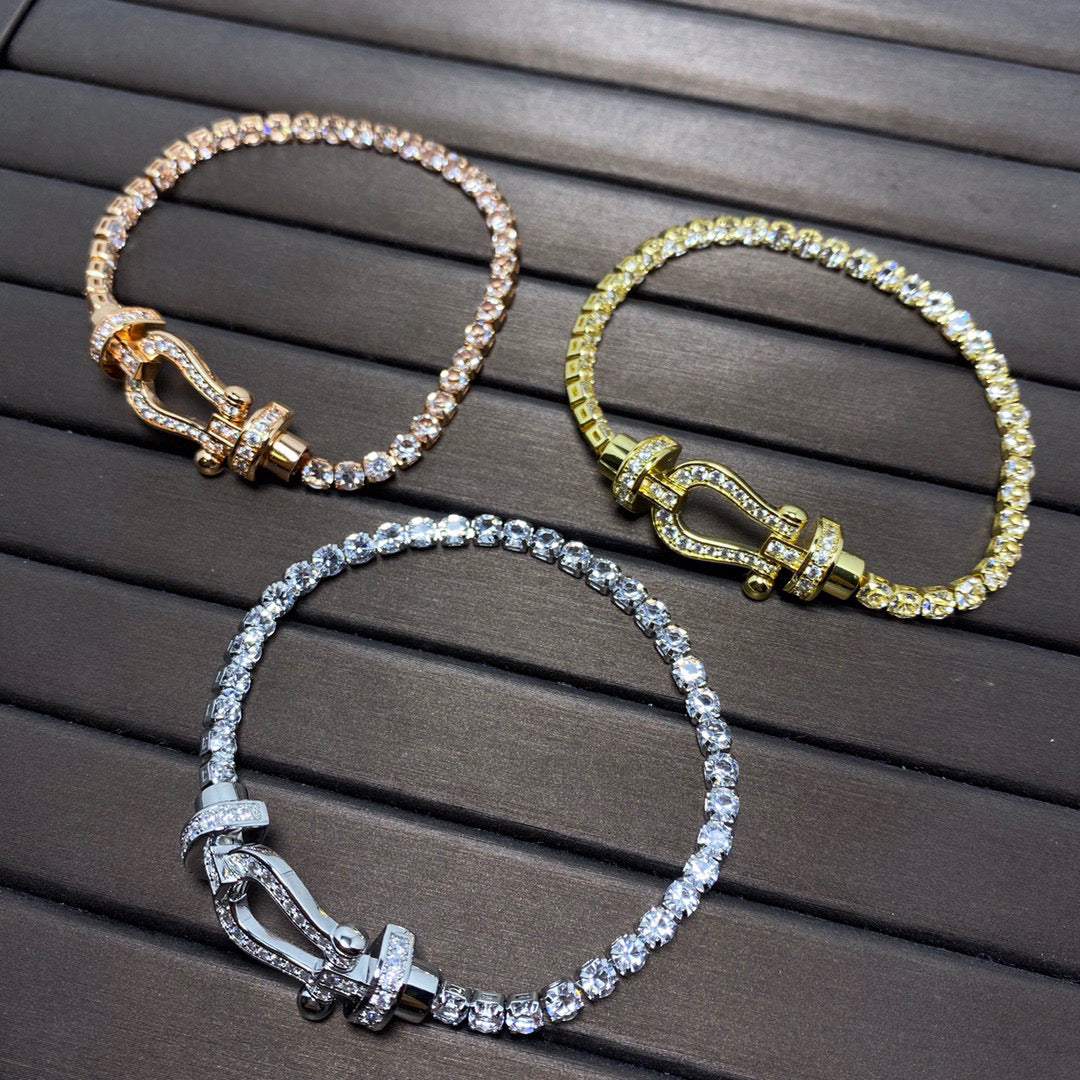 [Spark]FORCE  HORSESHOE  DIAMOND TENNIS BRACELET