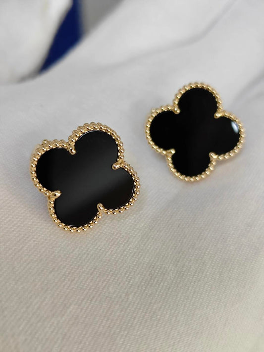 [Spark]CLOVER 20MM BLACK MOP EARRINGS