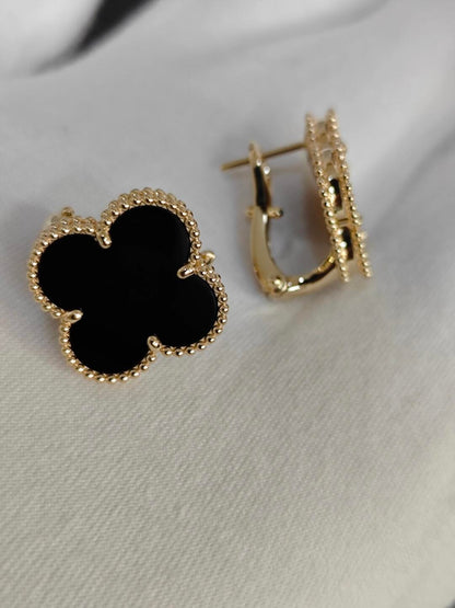[Spark]CLOVER 20MM BLACK MOP EARRINGS