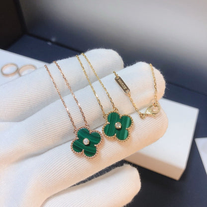 [Spark]CLOVER 15MM DIAMOND TURQUOISE NECKLACE