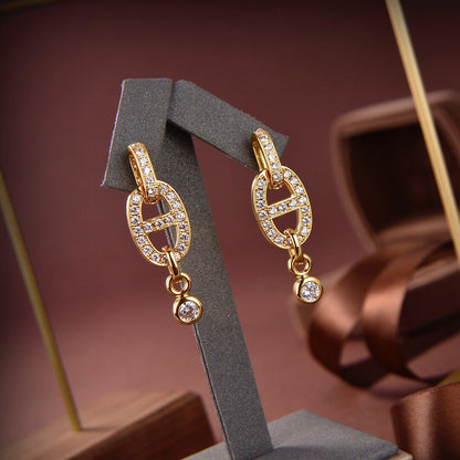 [Spark]HM CHAINE DIAMOND EARRINGS