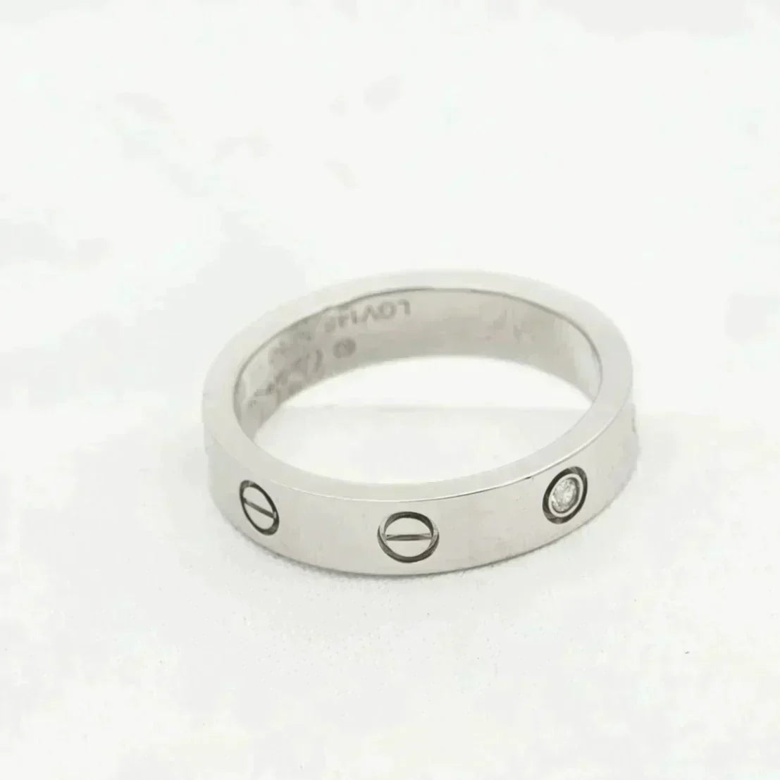 [Spark]LOVE RING 4MM 1 DIAMOND SILVER