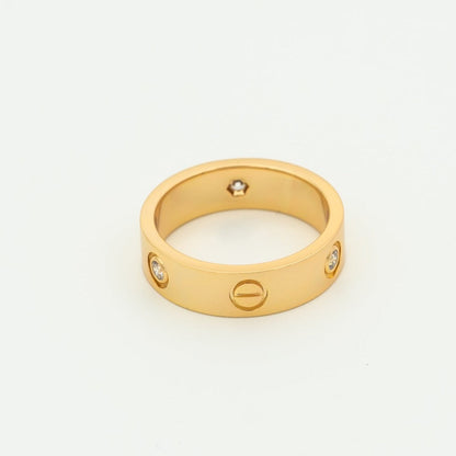 [Spark]LOVE RING 5.5MM 3 DIAMONDS PINK GOLD