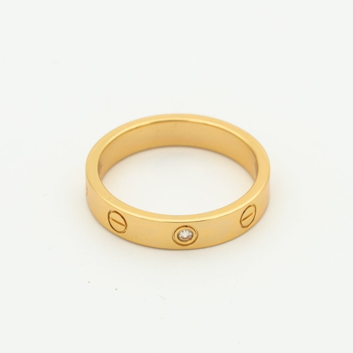 [Spark]LOVE RING 4MM 1 DIAMOND PINK GOLD