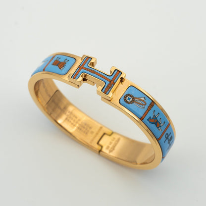[Spark]H PINK GOLD BRACELET BLUE CERAMIC