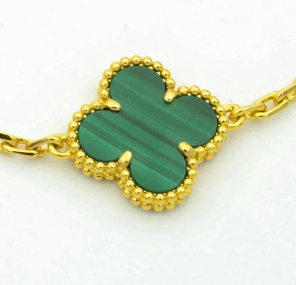 [Spark] CLOVER 5 MOTIF MALACHITE BRACELET COLLECTION
