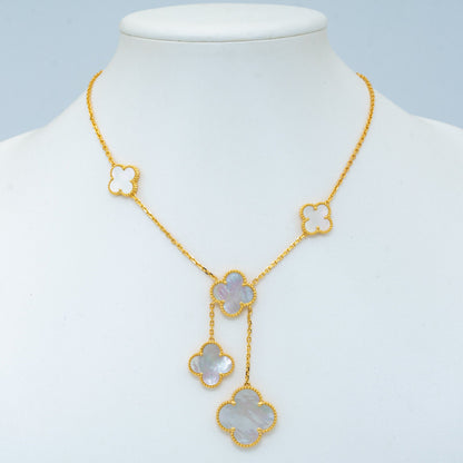 [Spark]CLOVER MOTHER OF PEARL NECKLACE 6 MOTIF