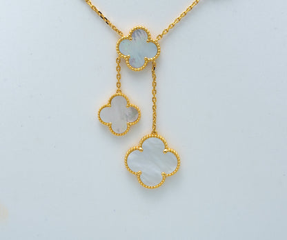 [Spark]CLOVER MOTHER OF PEARL NECKLACE 6 MOTIF
