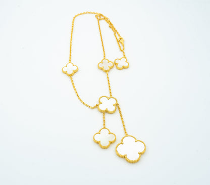 [Spark]CLOVER MOTHER OF PEARL NECKLACE 6 MOTIF