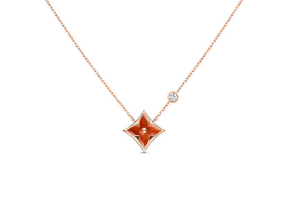 [Spark]STAR NECKLACE PINK GOLD 1 DIAMOND