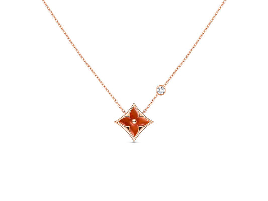 [Spark]STAR NECKLACE PINK GOLD 1 DIAMOND