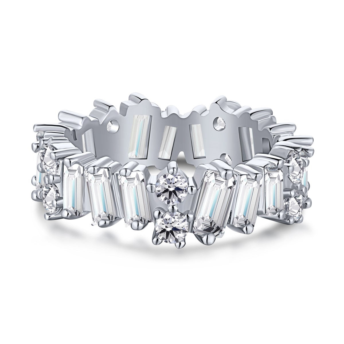 [Radiant Jewelry]Delicate Multi Shape Tennis Ring