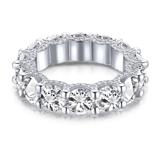 [Spark Jewelry]Gorgeous Round Cut Tennis Ring
