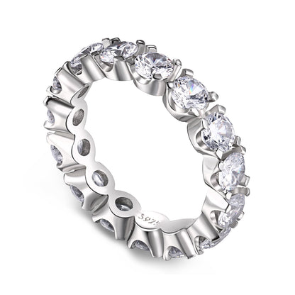[Radiant Jewelry]Eternity Round Cut Tennis Ring