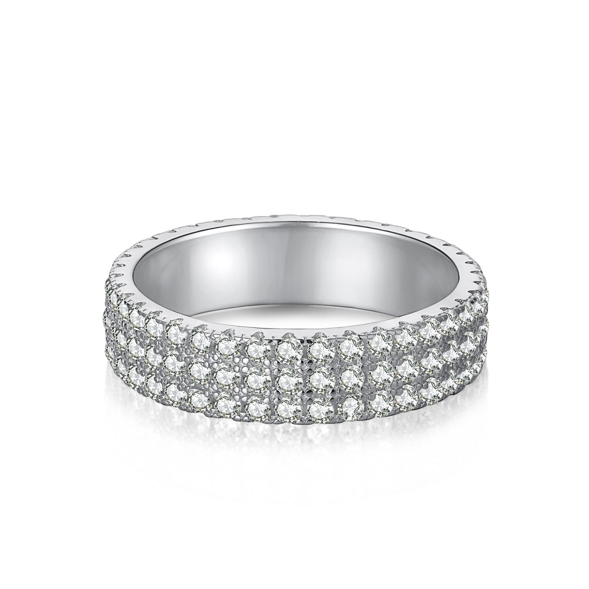 [Radiant Jewelry]Dainty Round Cut Tennis Ring