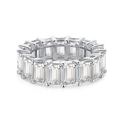 [Radiant Jewelry]0.75 Carat Elegant Emerald Cut Tennis Ring