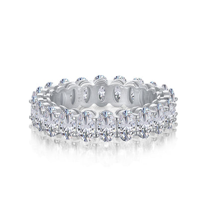 [Radiant Jewelry]Ornate Oval Cut Tennis Ring