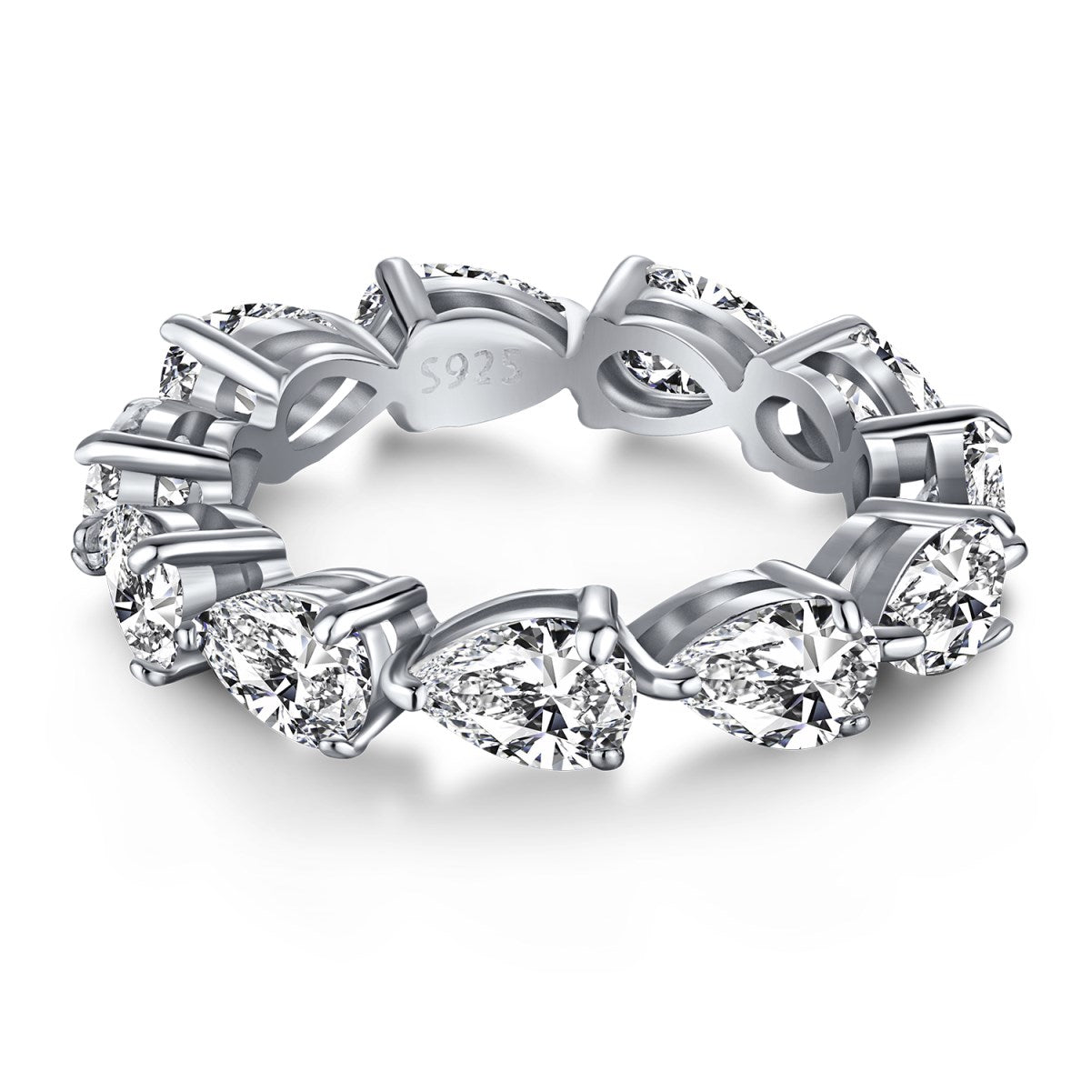 [Radiant Jewelry]Exquisite Pear Cut Tennis Ring