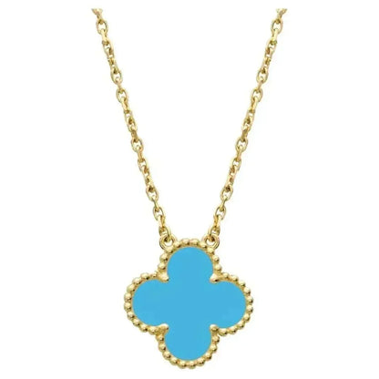 [Spark]CLOVER 15MM VINTAGE TURQUOISE NECKLACE
