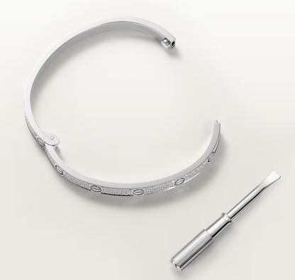 [Spark]NEW-LOVE-4.8MM-Width Diamond-Studded Bracelet
