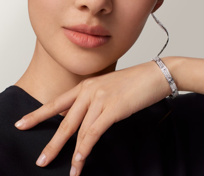 [Spark]NEW-LOVE-6.1MM-Width Diamond-Studded Bracelet