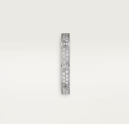 [Spark]LOVE RING 2.6mm-wide full-diamond ring silver