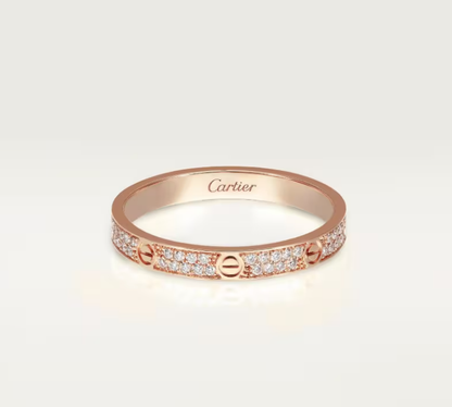 [Spark]LOVE RING 2.6mm-wide full-diamond ring Spark Gold