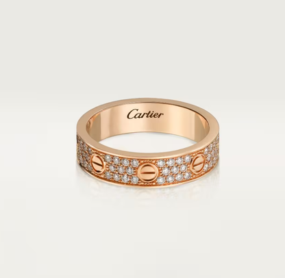 [Spark]LOVE RING 4mm-wide full-diamond ring Spark Gold