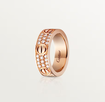 [Spark]LOVE RING 6.5mm-wide full-diamond ring Spark Gold