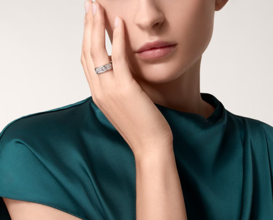 [Spark]LOVE RING 6.5MM Full Diamond, 6 Major Diamonds Silver
