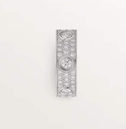 [Spark]LOVE RING 6.5MM Full Diamond, 6 Major Diamonds Silver
