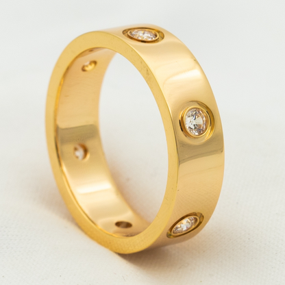 [Spark]LOVE RING 5.5MM 6 DIAMONDS PINK GOLD