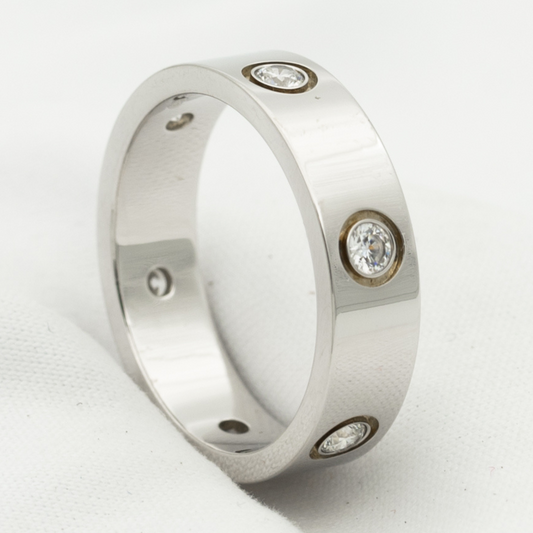 [Spark]LOVE RING 5.5MM 6 DIAMONDS SILVER